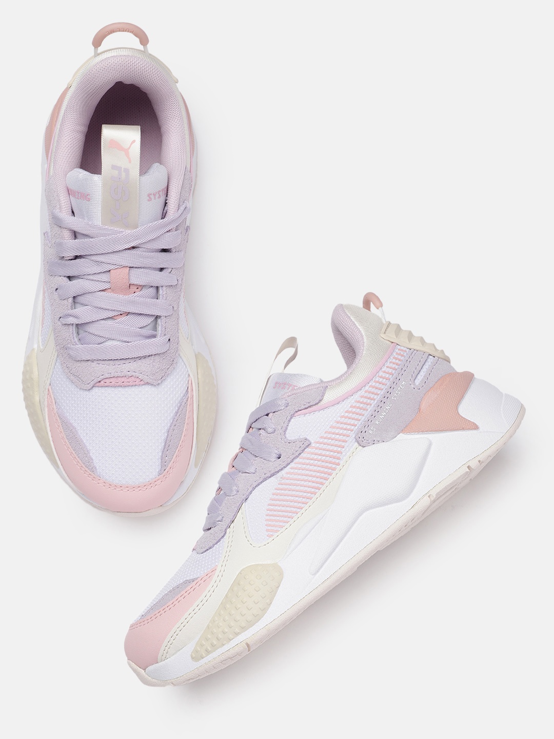

Puma Women Colourblocked RS-X Candy Regular Sneakers, White