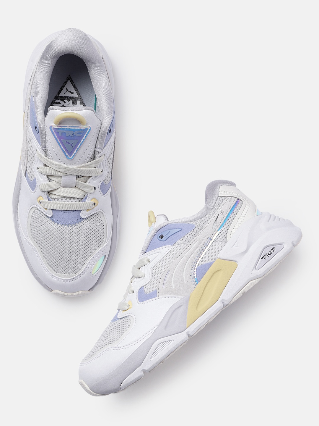 

Puma Women Colourblocked Leather Sneakers, White