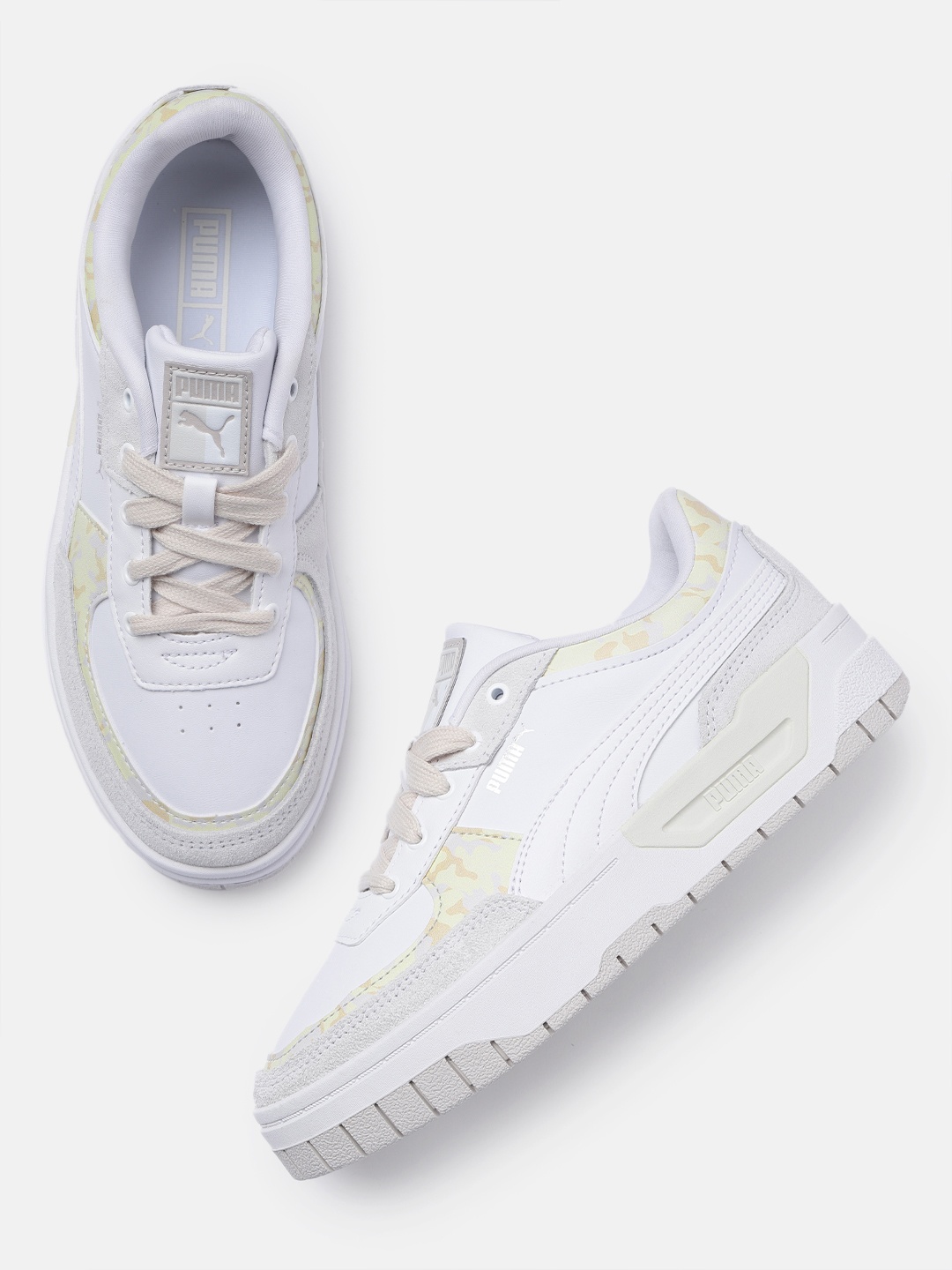 

Puma Women Cali Dream Camo Perforated Leather Sneakers, White