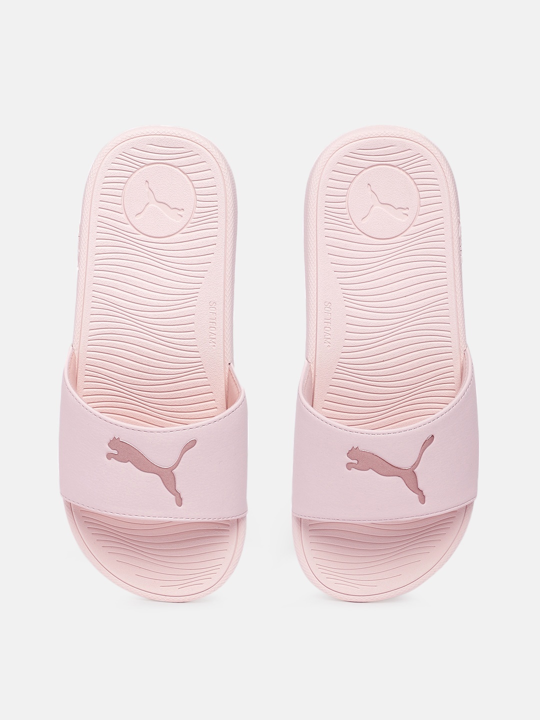 

Puma Women Black Cool Cat 2.0 Sport Brand Logo Print Sliders, Pink