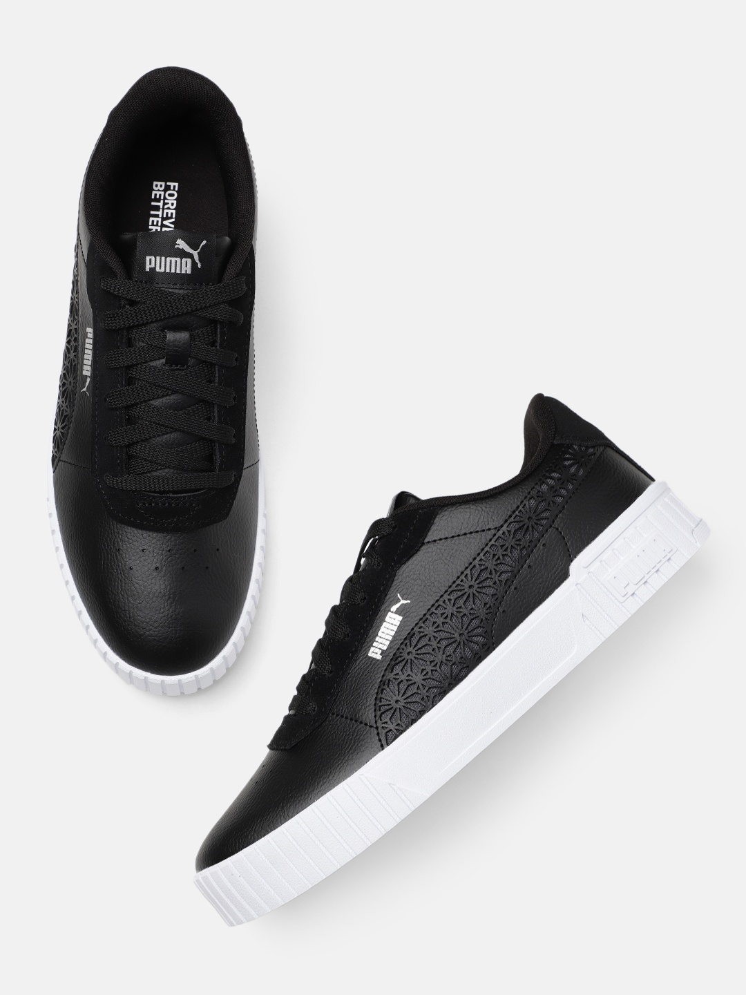 

Puma Women Perforated Sneakers, Black