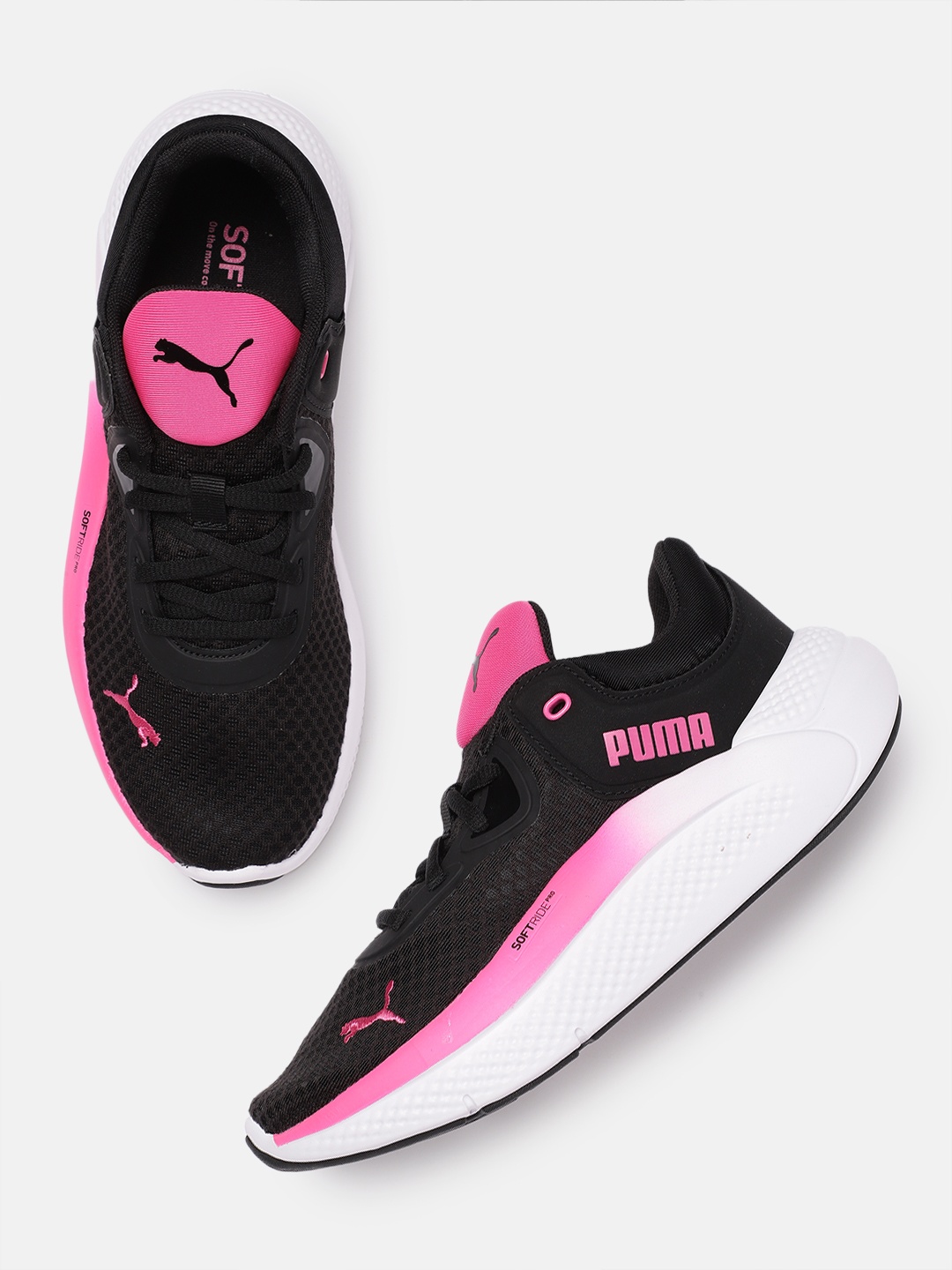 

Puma Women Solid Softride Pro Training Or Gym Shoes, Black