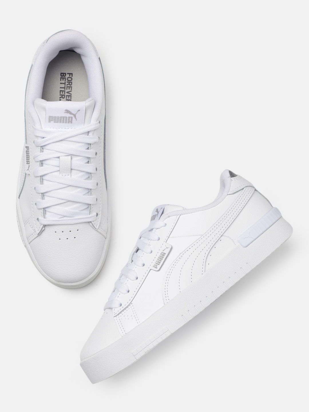 

Puma Women White Leather Sneakers