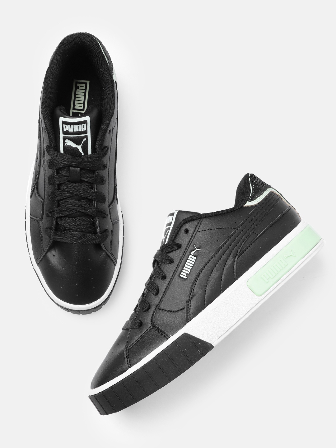 

Puma Women Perforated Sneakers with Sequin Detail, Black