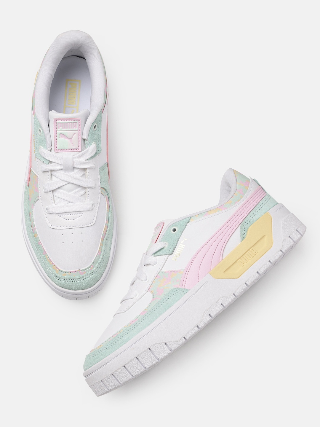 

Puma Women Perforated Leather Sneakers, White