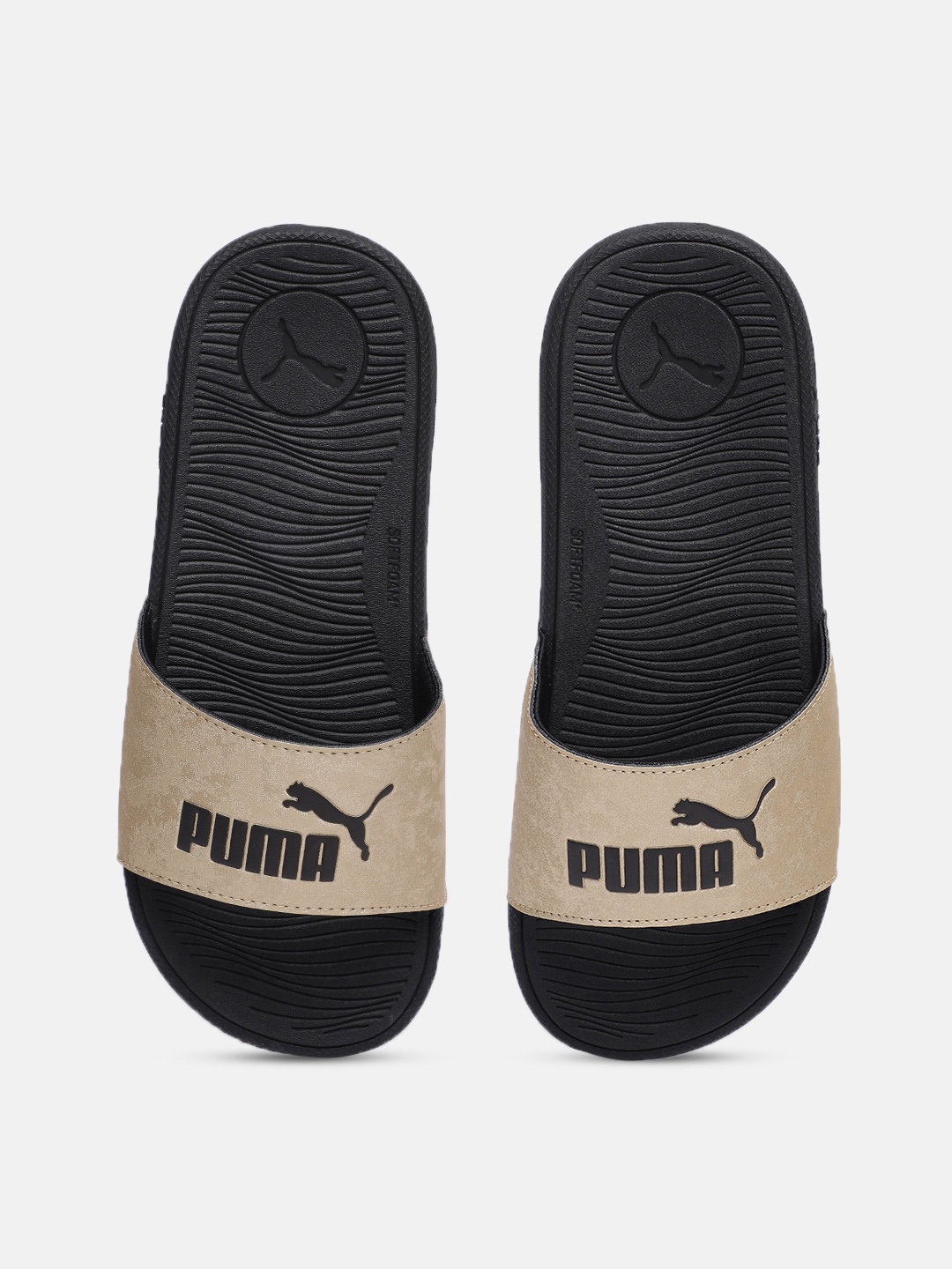 

Puma Women Cool Cat 2.0 Space Printed Sliders, Gold
