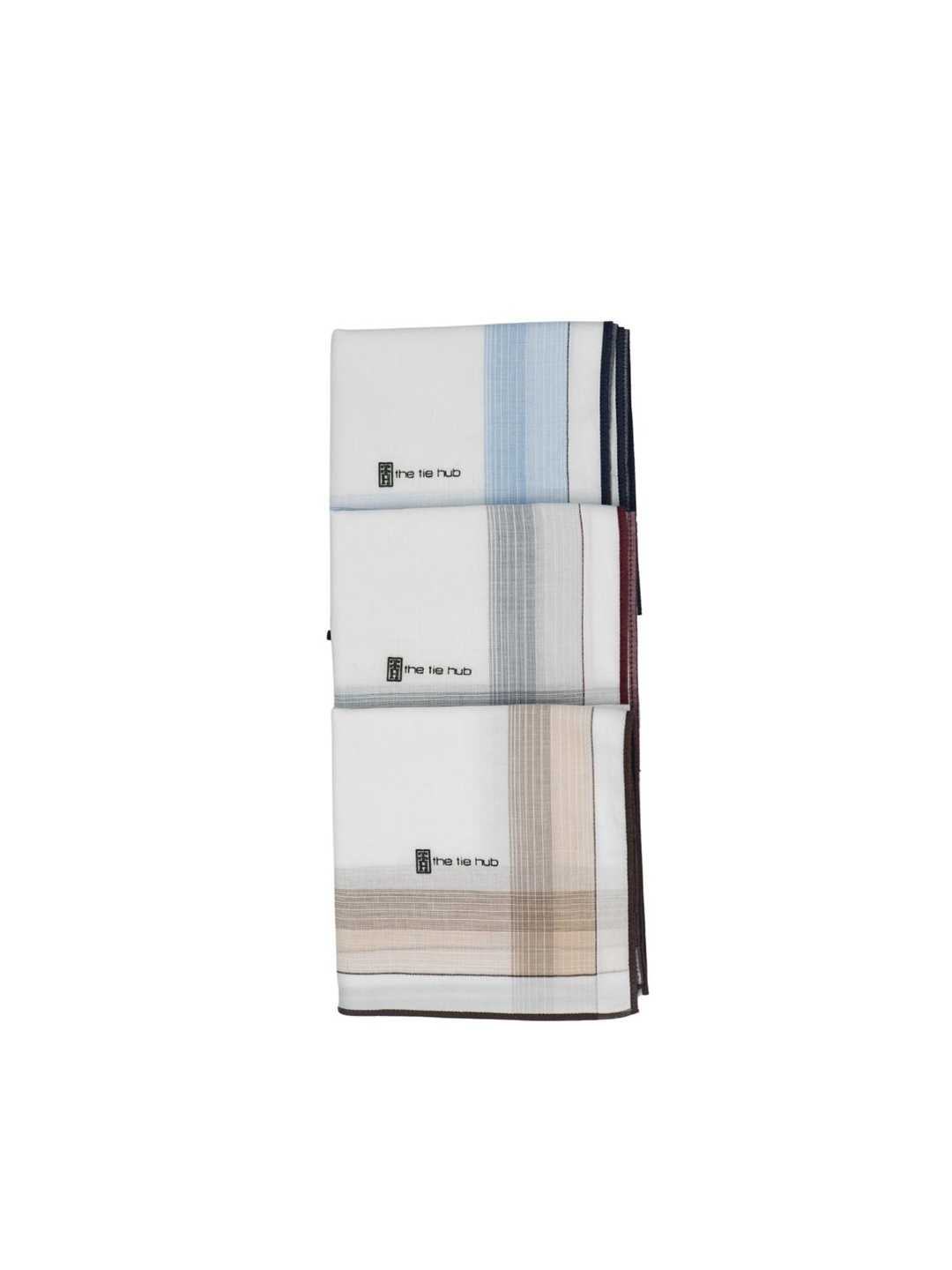 

The Tie Hub Men Pack Of 3 Cotton Handkerchief, White