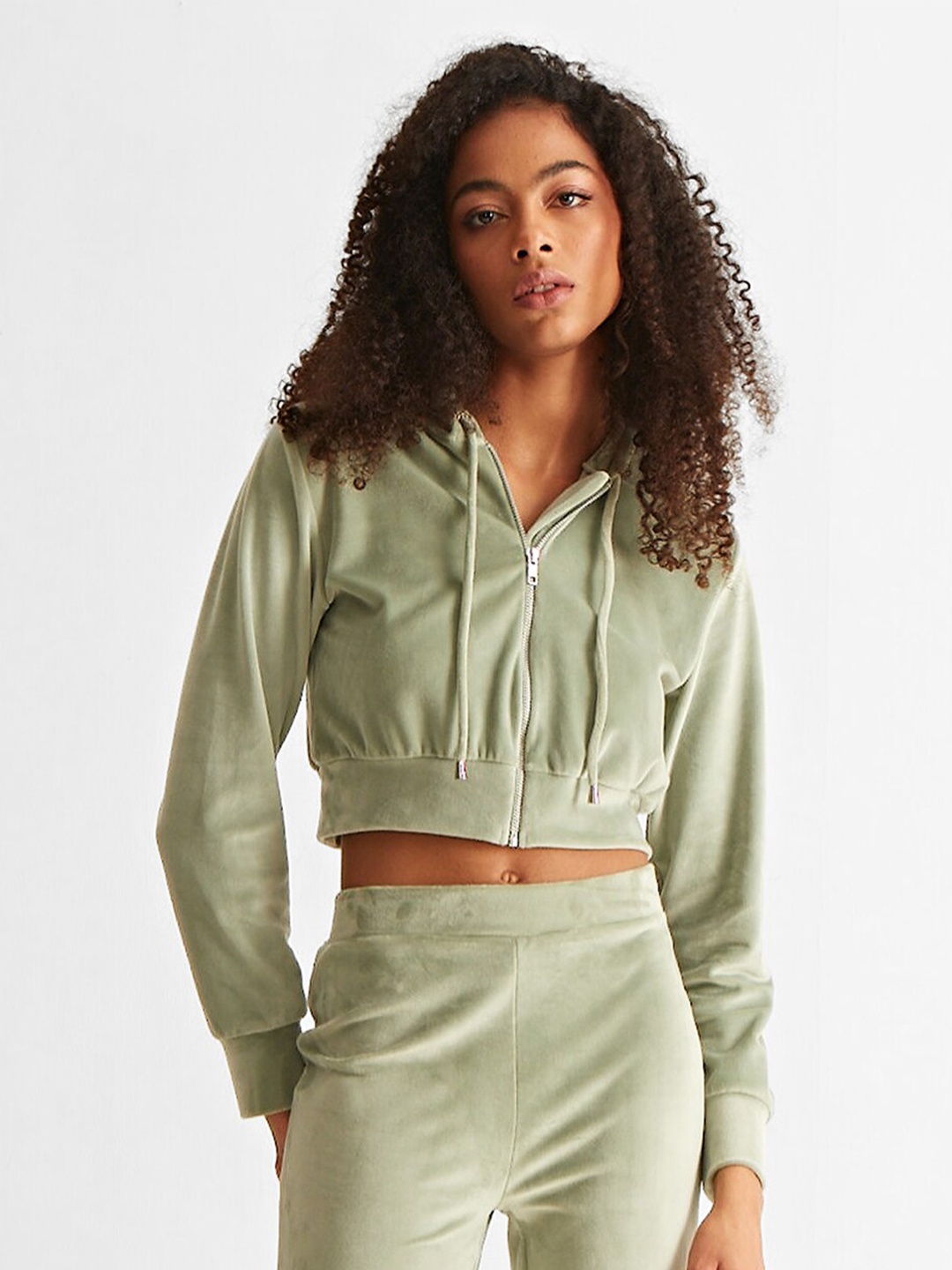 

COVER STORY Women Hooded Sweatshirt, Green