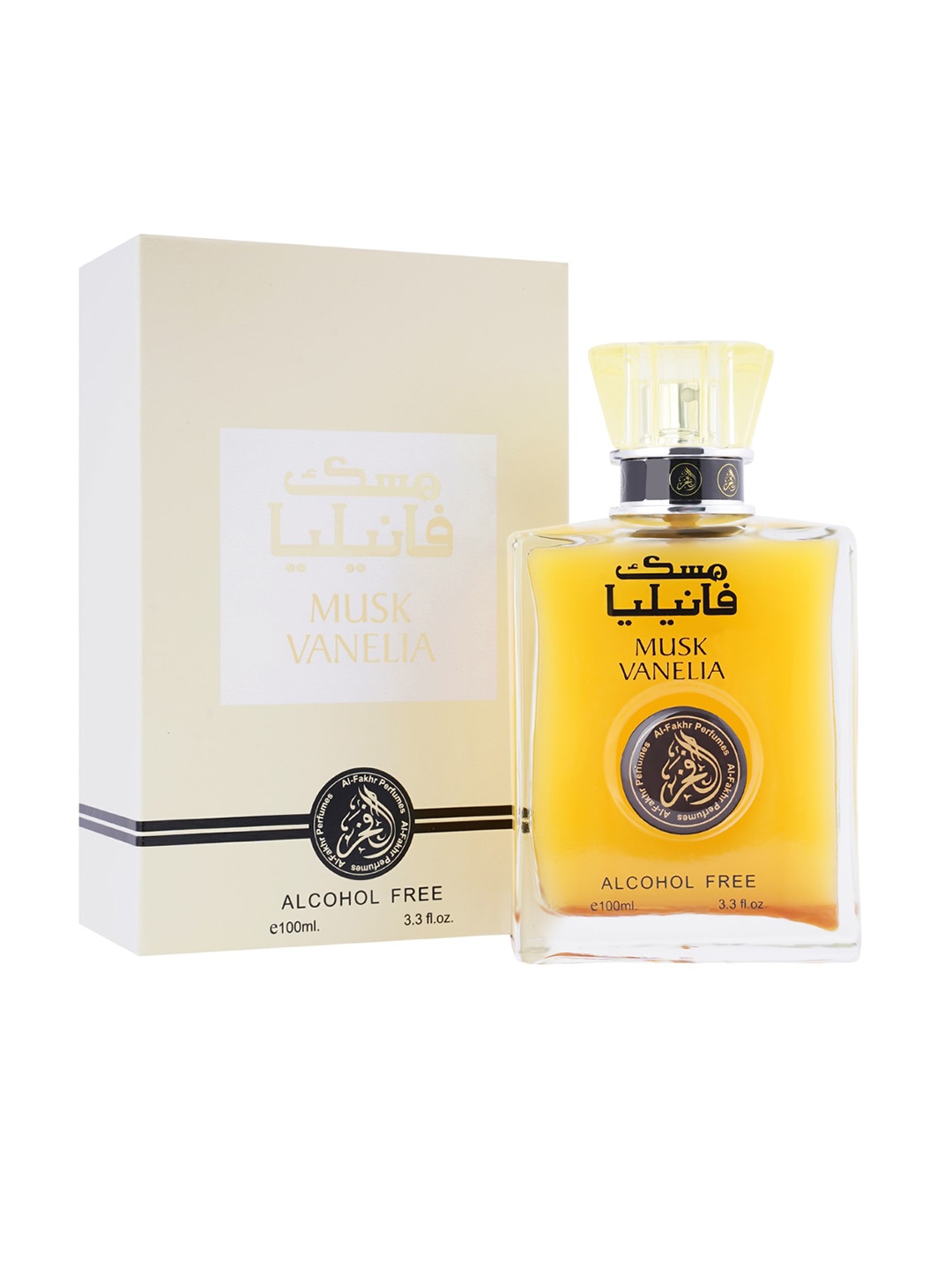 

Al-Fakhr Perfumes Men Musk Vanelia Long-Lasting Perfume 100 ml, Yellow