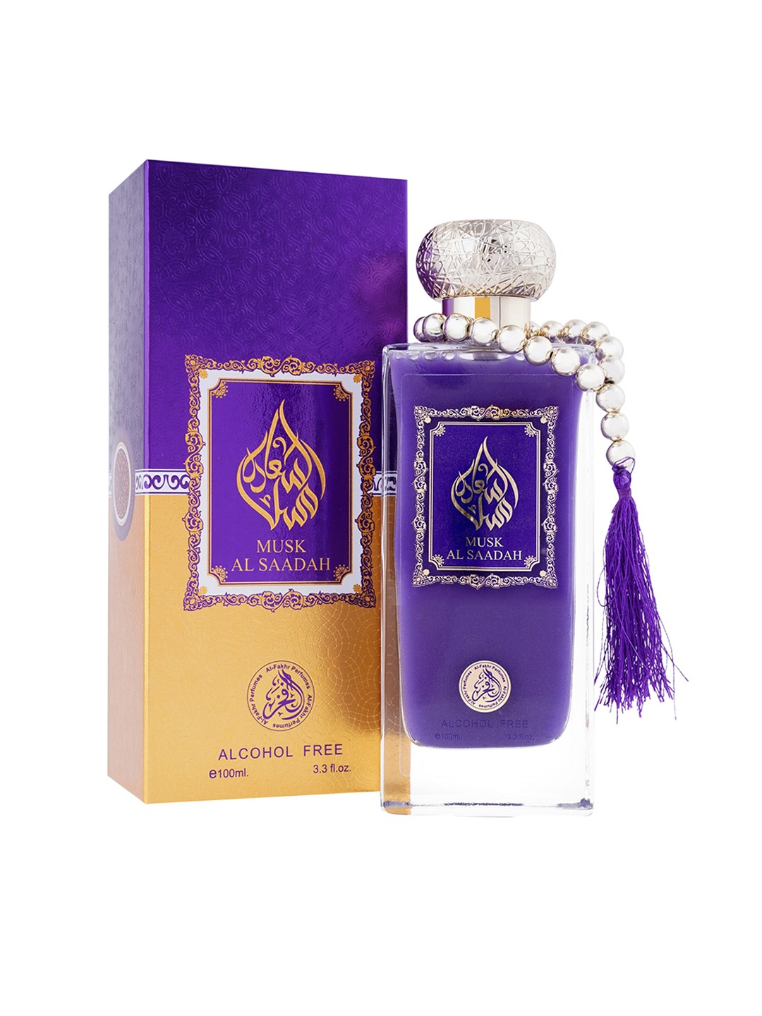 

Al-Fakhr Perfumes Men Musk Al Saada Soothing & Long-Lasting Perfume 100 ml, Blue