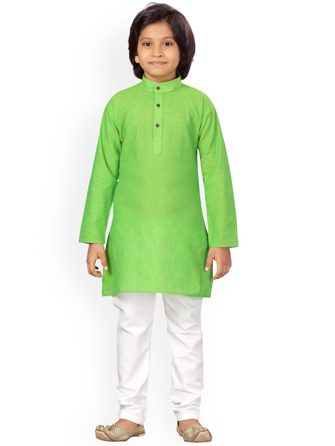 

Aarika Boys Pure Cotton Kurta with Pyjamas, Green