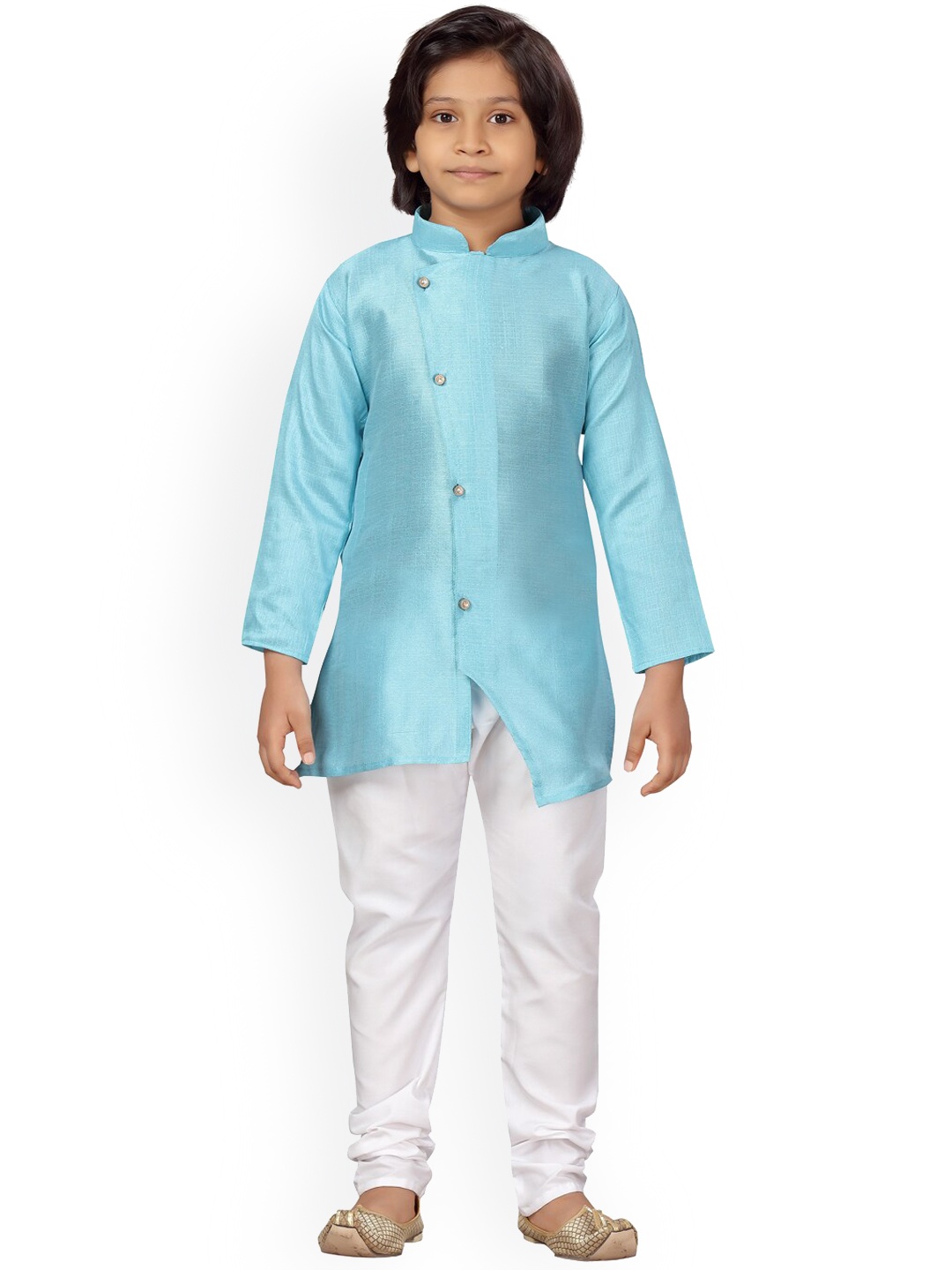 

Aarika Boys Pure Cotton Kurta with Pyjamas, Turquoise blue