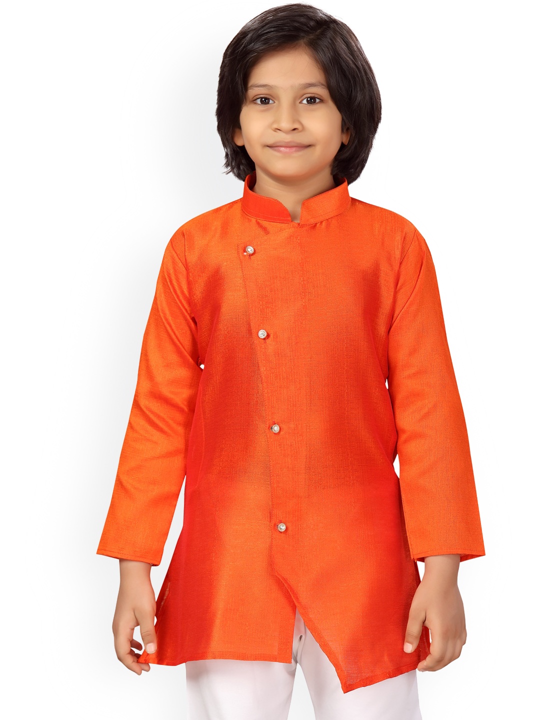 

Aarika Boys Pure Cotton Kurta with Churidar, Orange