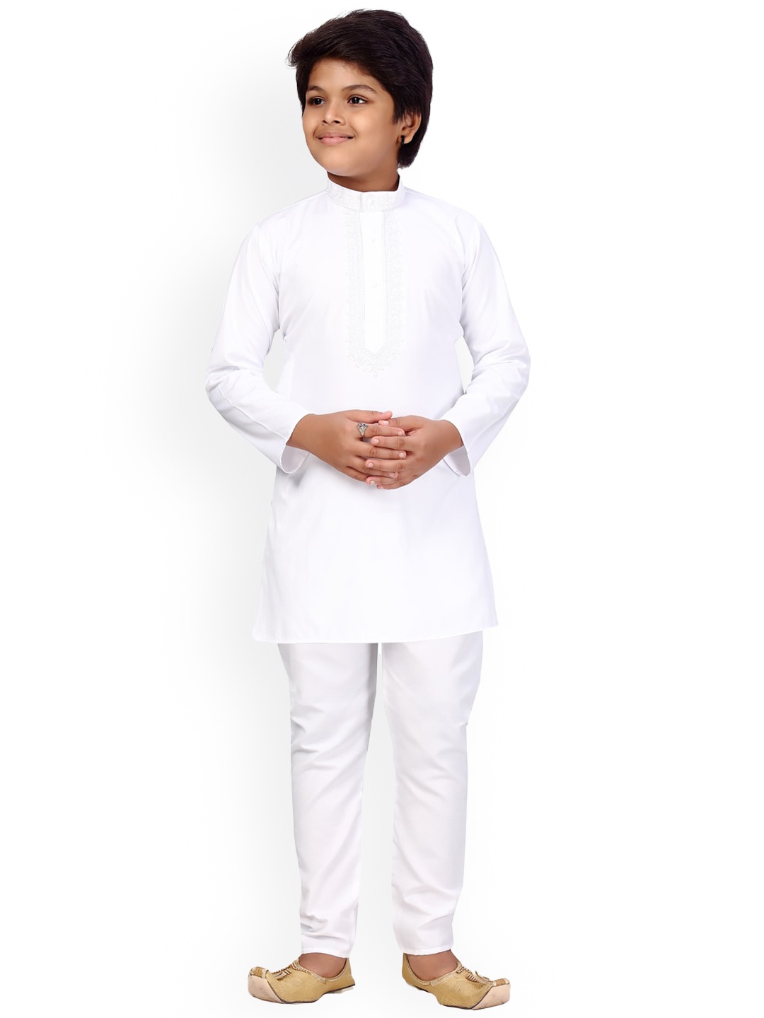 

Aarika Boys Pure Cotton Kurta with Pyjamas, White