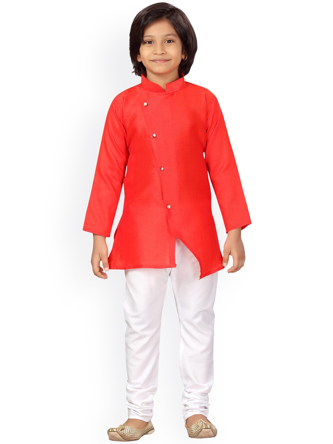 

Aarika Boys Pure Cotton Kurta with Churidar, Red