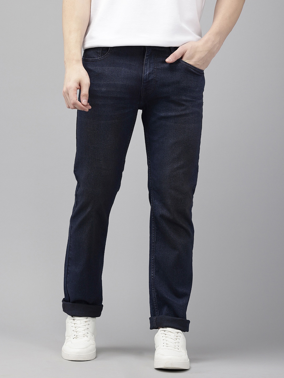 

Pepe Jeans Men Holborne Straight Fit Heavy Fade Stretchable Jeans, Blue