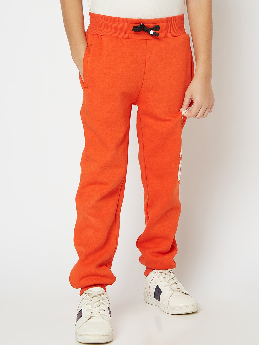 

GAS Boys Printed Cotton Joggers, Orange
