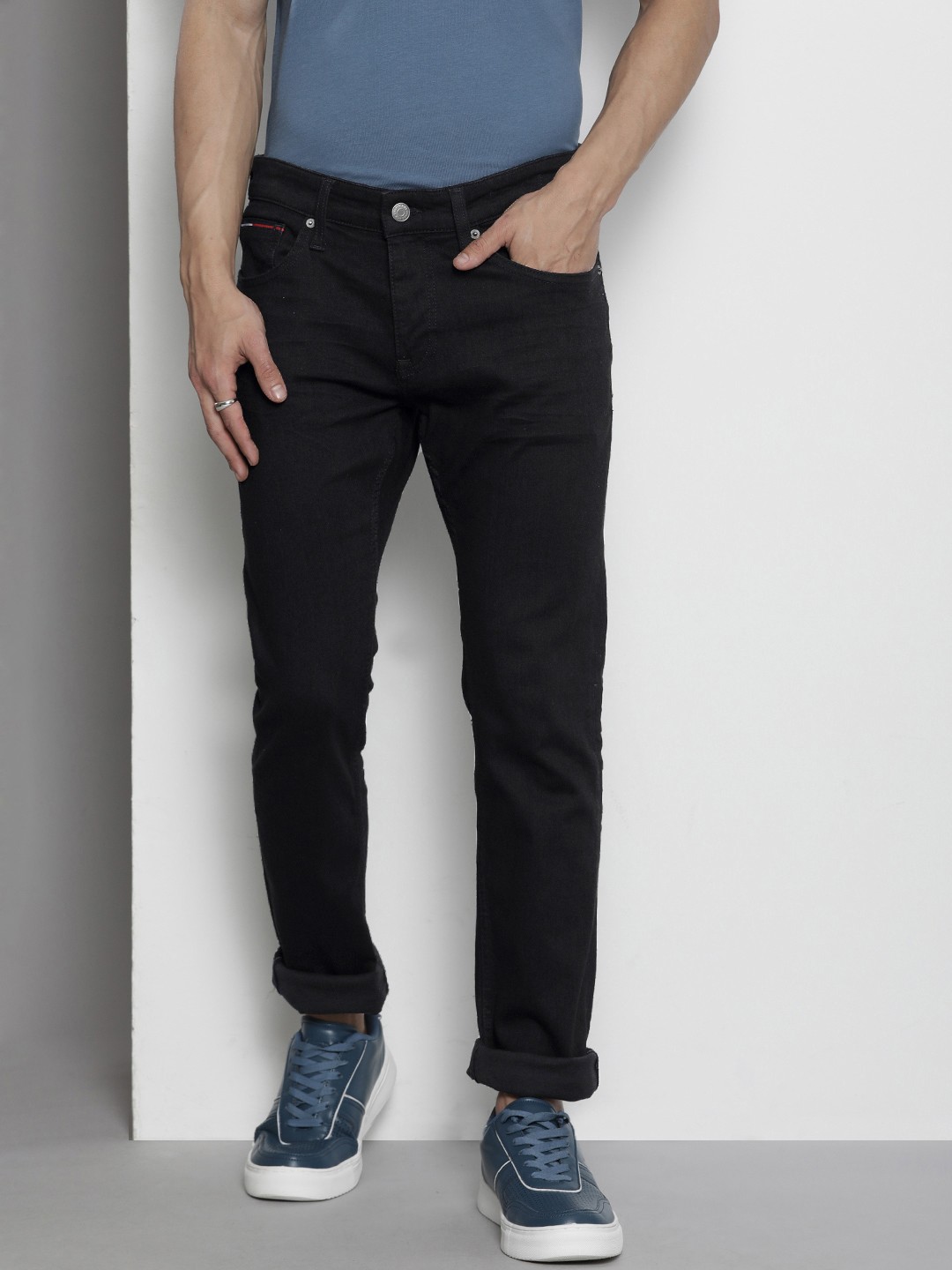 

Tommy Hilfiger Men Slim Fit Stretchable Jeans, Black