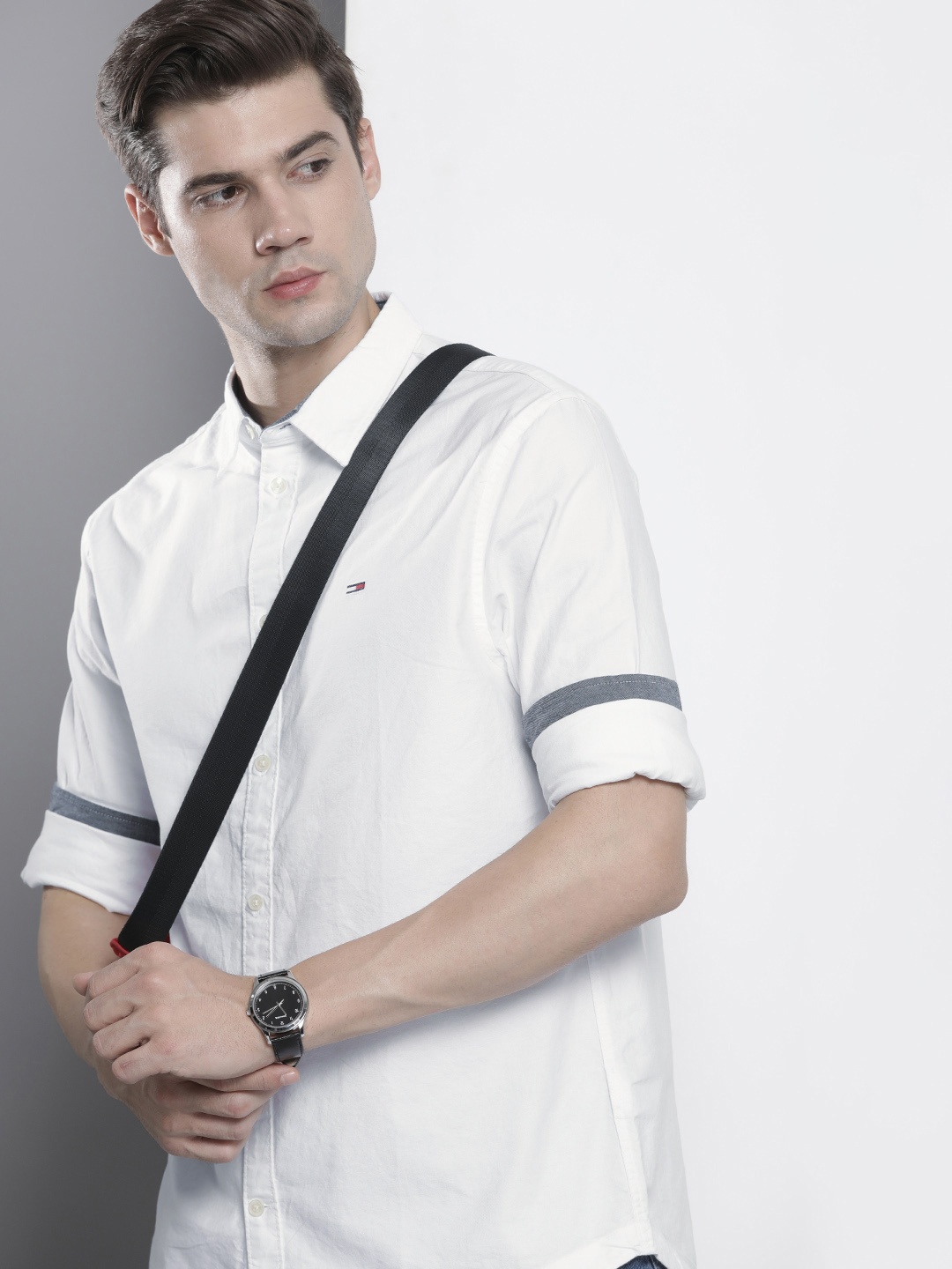 

Tommy Hilfiger Men Pure Cotton Classic Opaque Casual Shirt, White