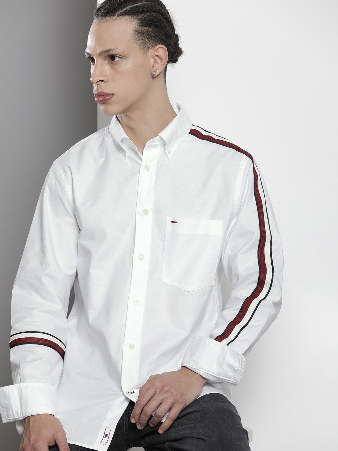 

Tommy Hilfiger Men Pure Cotton Casual Shirt, White