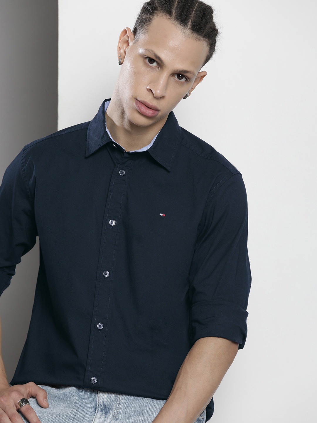 

Tommy Hilfiger Men Casual Shirt, Navy blue
