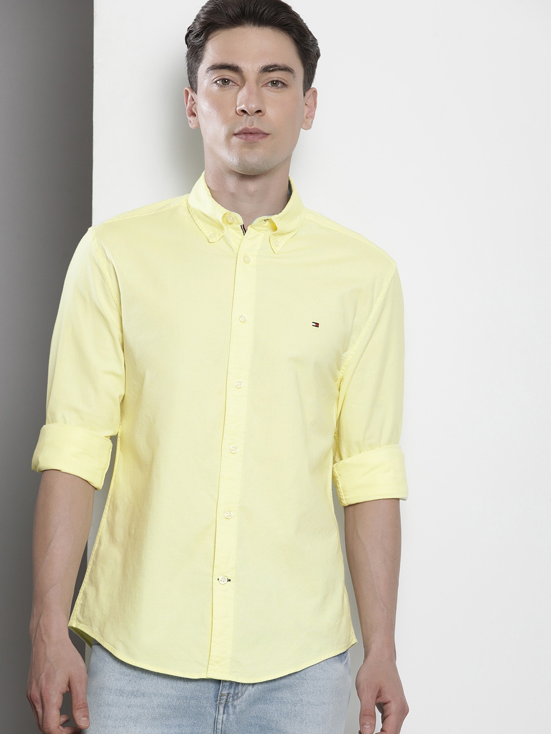 

Tommy Hilfiger Men Oxford Casual Shirt, Yellow