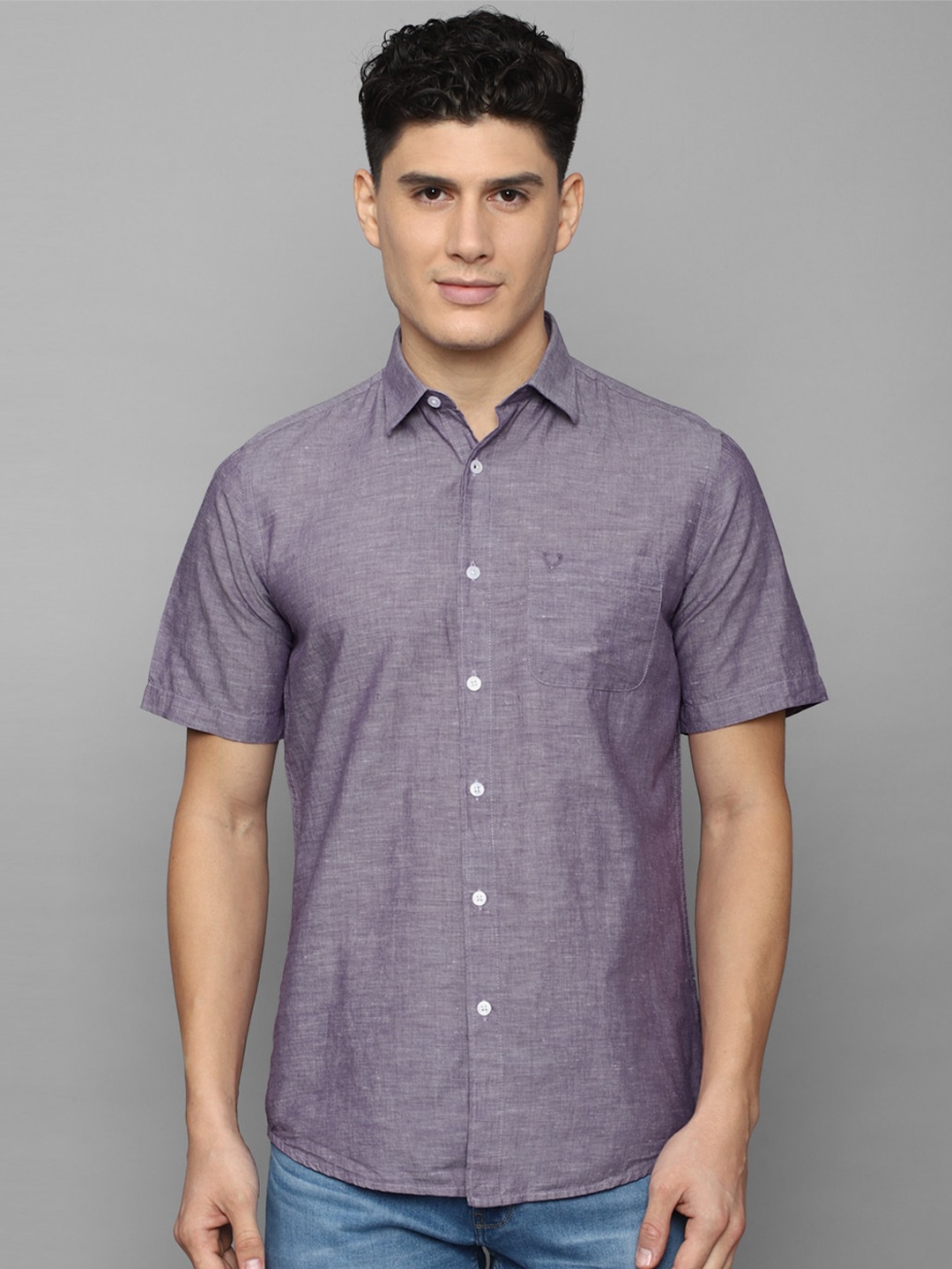 

Allen Solly Men Cotton Casual Shirt, Purple
