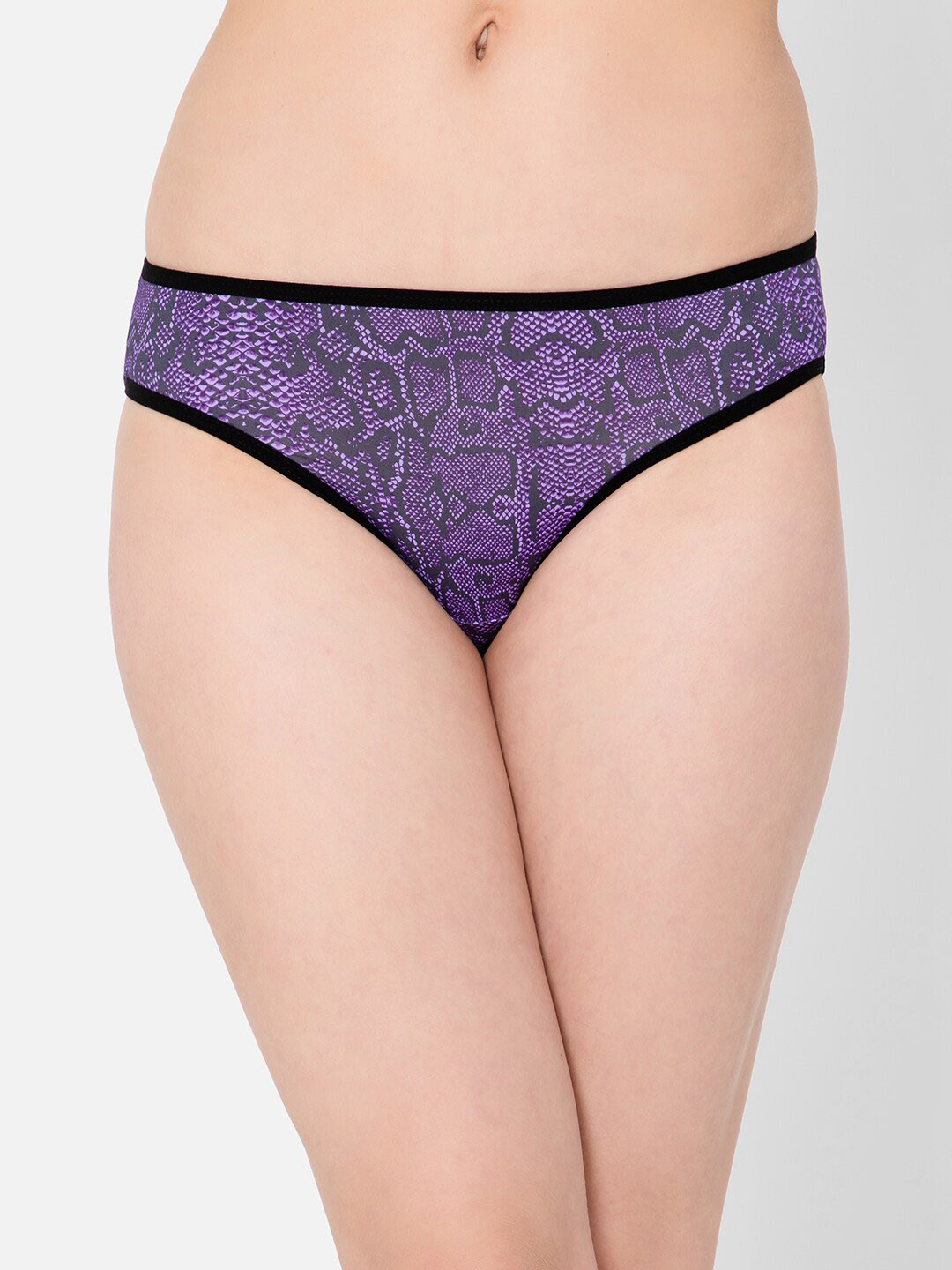 

Clovia Low Waist Snakeskin Print Bikini Briefs PN2810A15XXL, Purple