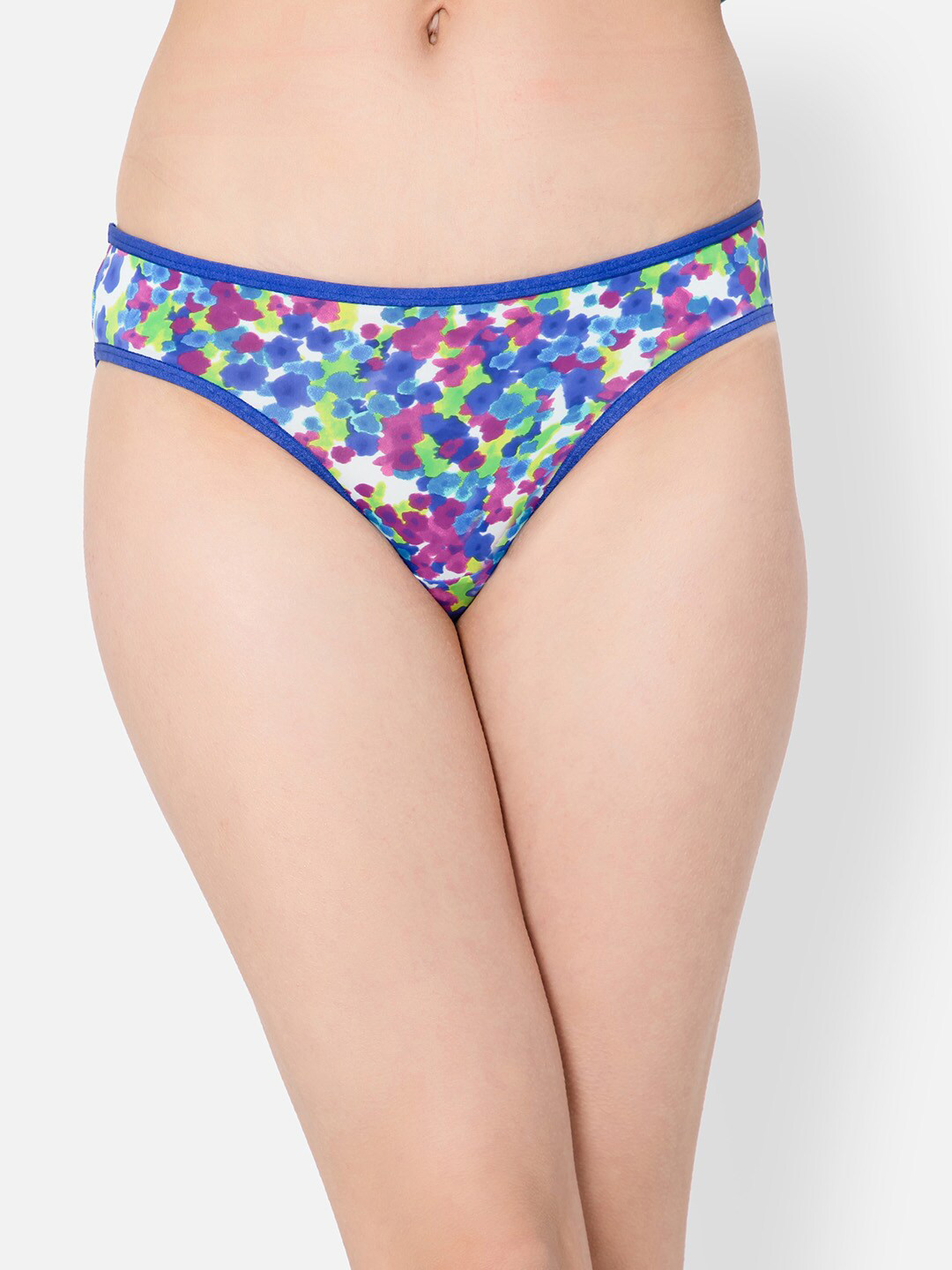 

Clovia Low Waist Floral Print Bikini Briefs PN2810D19XXL, Blue