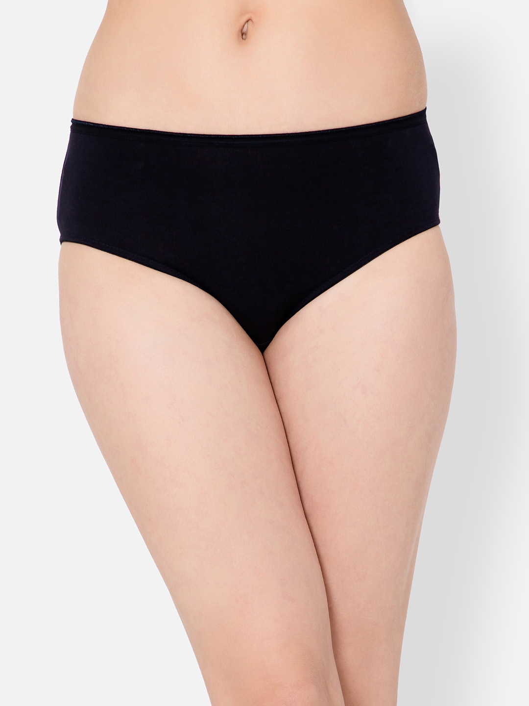 

Clovia Navy Blue Seamless Mid Rise Hipster Briefs