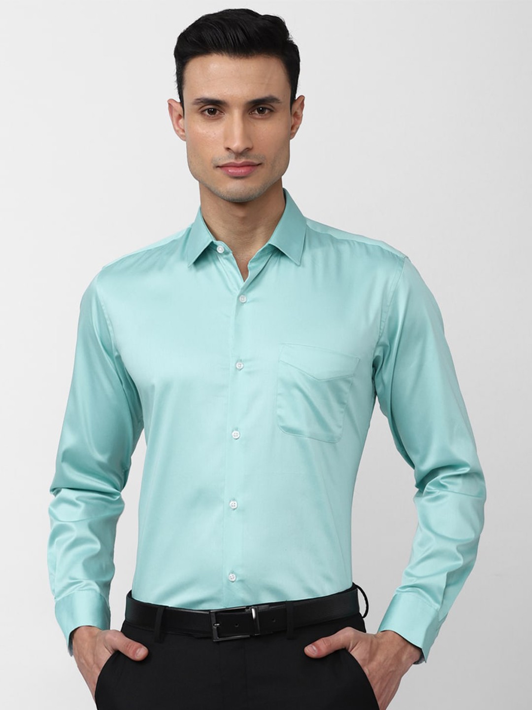 

Peter England Men Formal Shirt, Sea green
