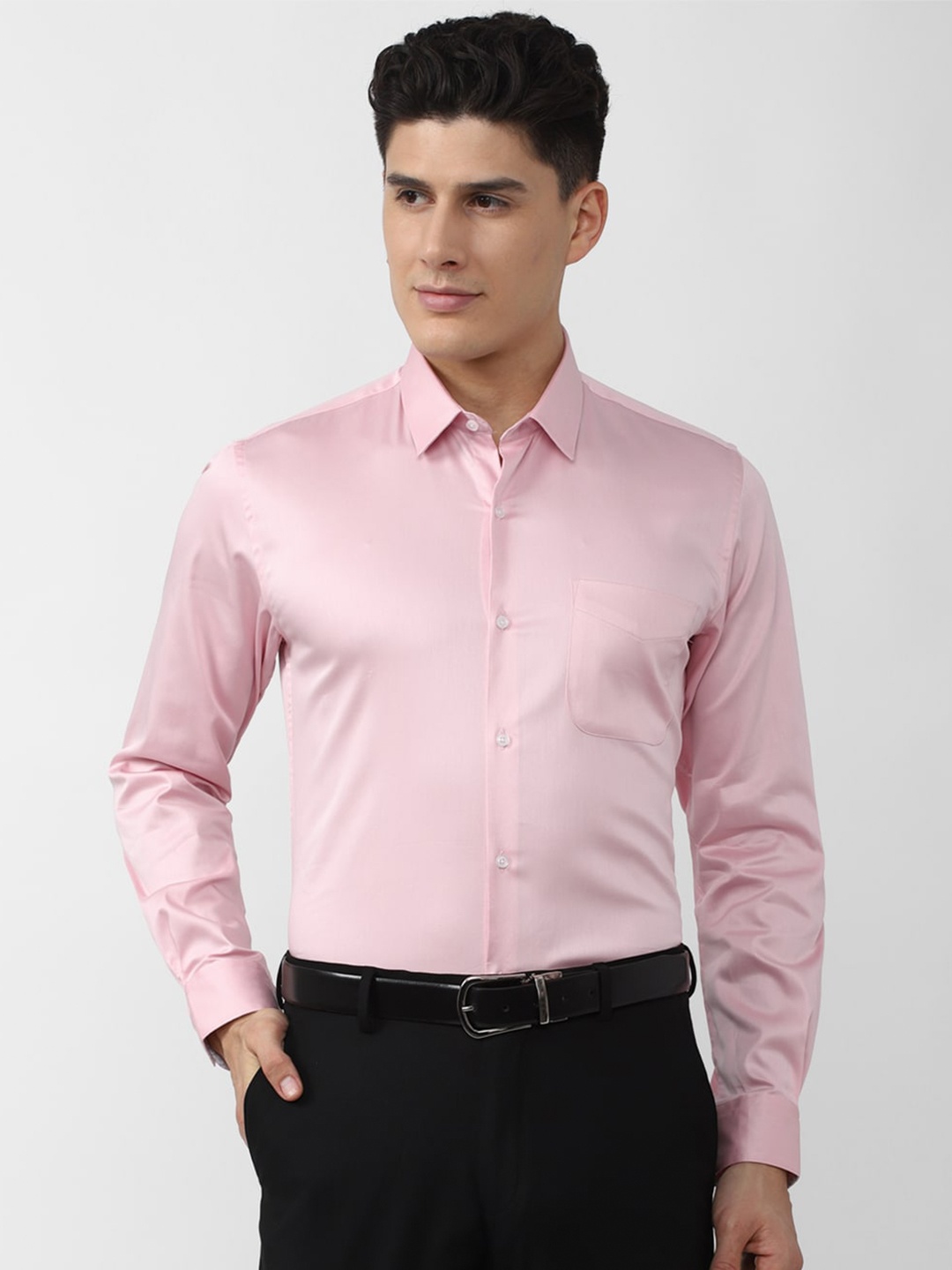 

Peter England Men Slim Fit Formal Shirt, Pink