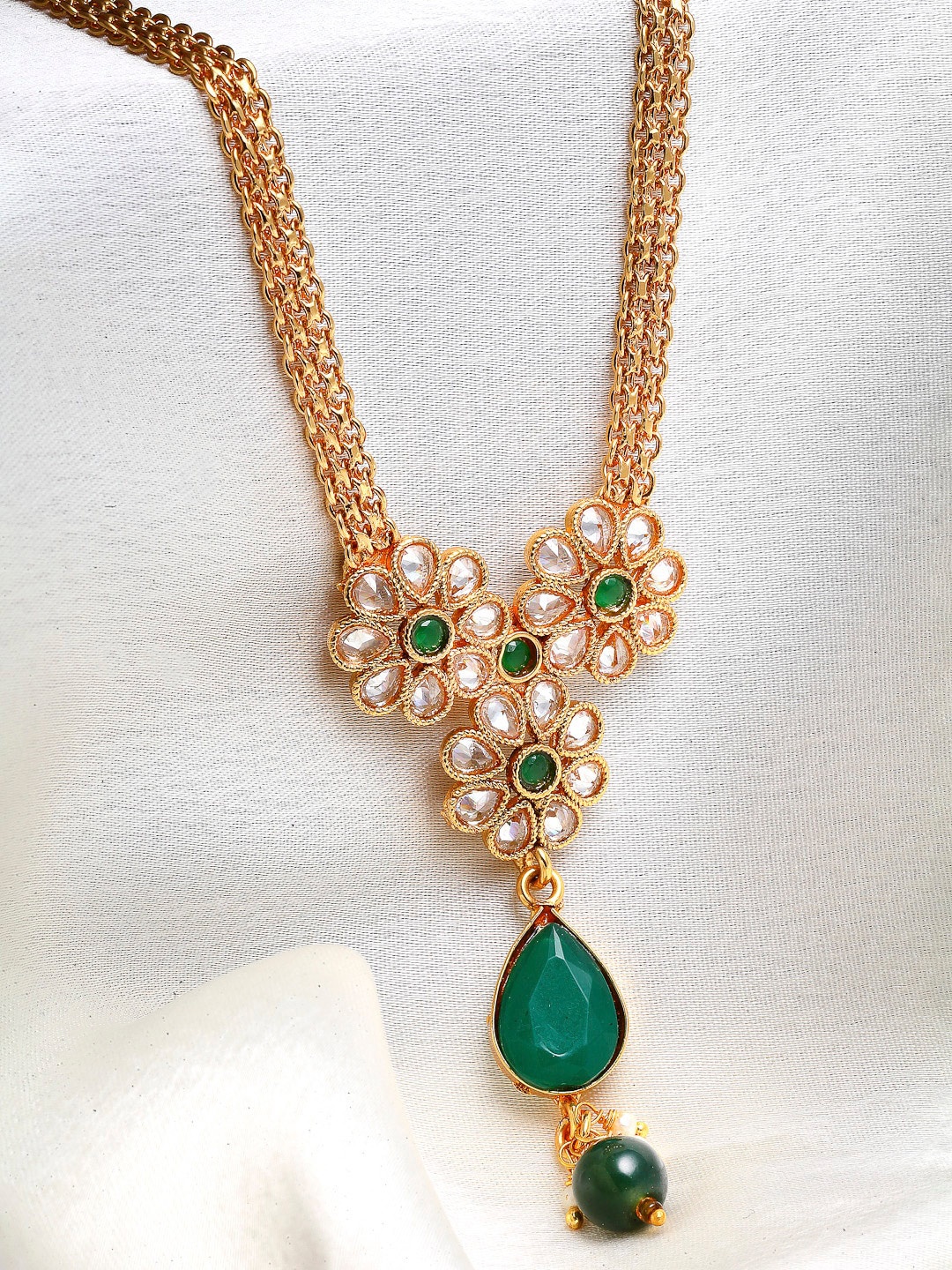

Kennice Women Gold-Plated Necklace, White