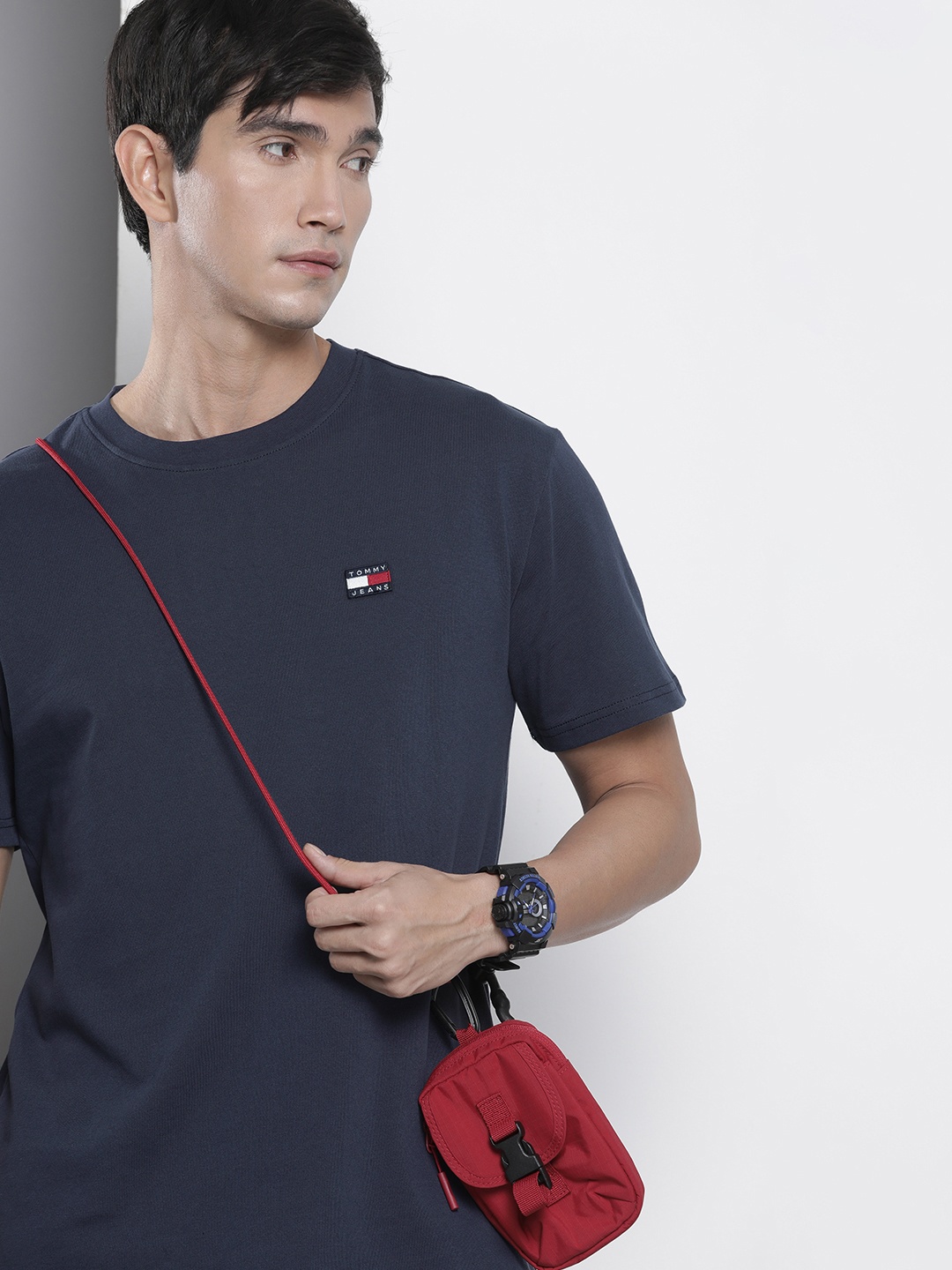 

Tommy Hilfiger Pure Cotton T-shirt With Applique Detail, Navy blue