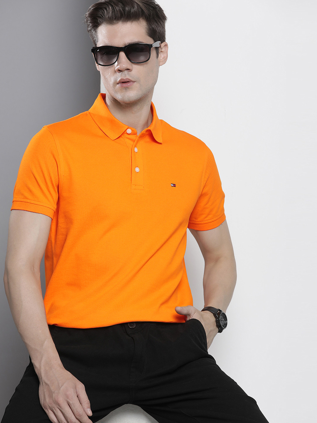 

Tommy Hilfiger Polo Collar Slim Fit T-shirt, Orange