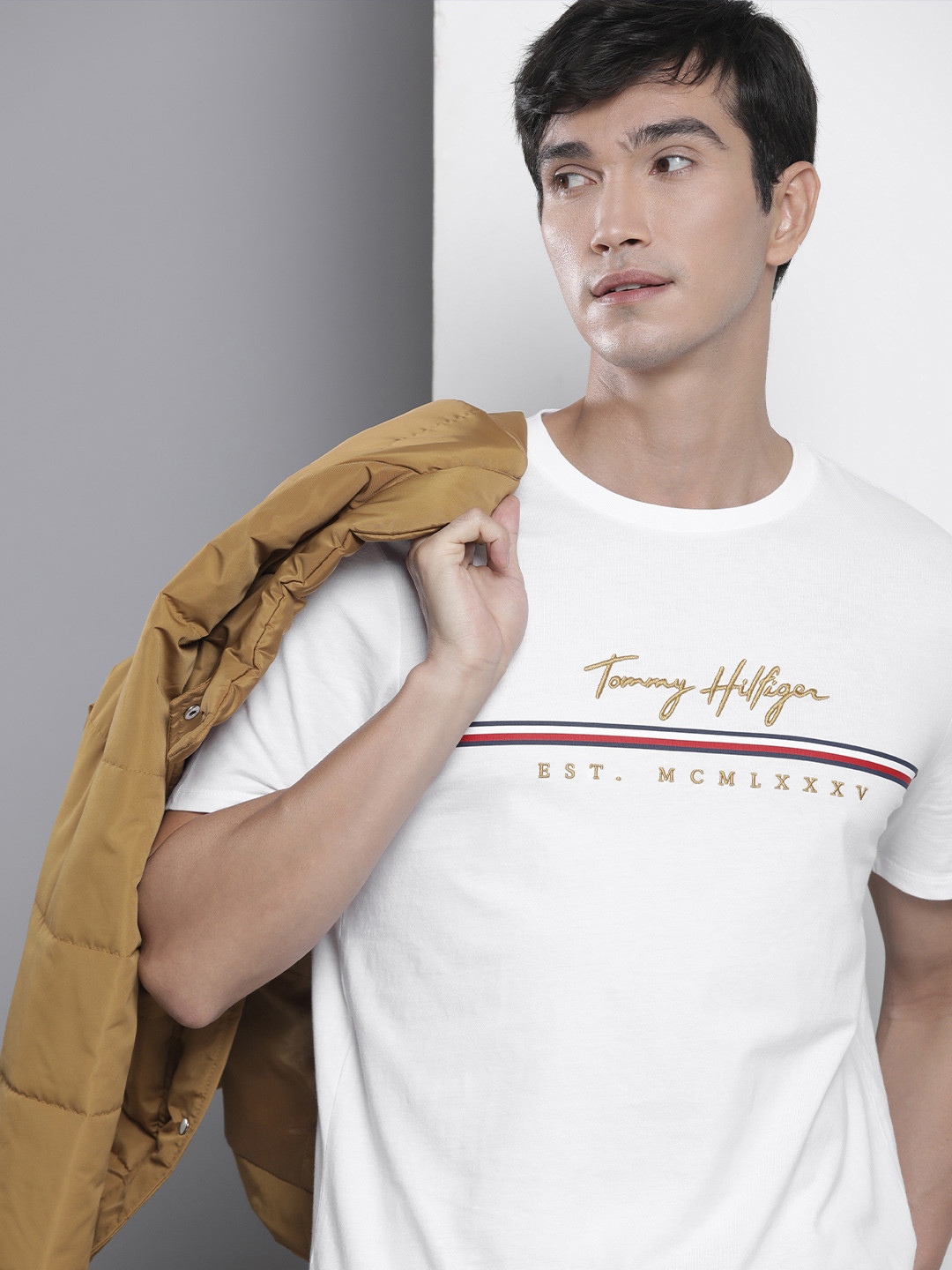 

Tommy Hilfiger Embroidered Pure Cotton T-shirt, White