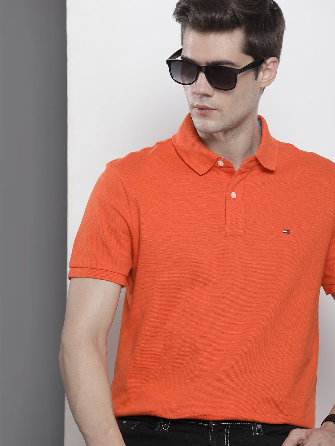 

Tommy Hilfiger Polo Collar Pure Cotton T-shirt, Orange