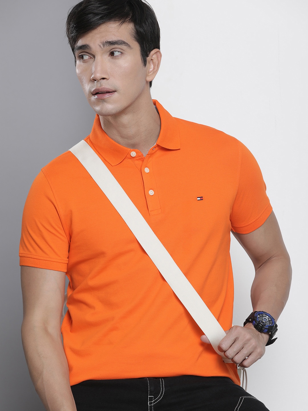 

Tommy Hilfiger Polo Collar Slim Fit T-shirt, Orange