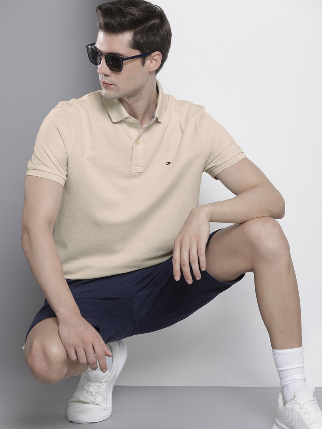 

Tommy Hilfiger Pure Cotton Polo Collar T-shirt, Beige