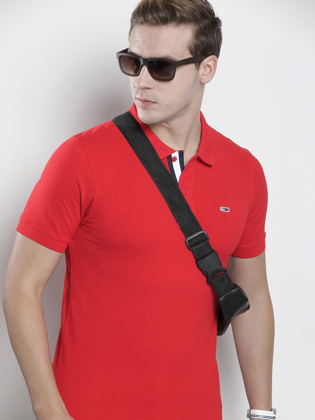 

Tommy Hilfiger Polo Collar Pure Cotton Slim Fit T-shirt, Red