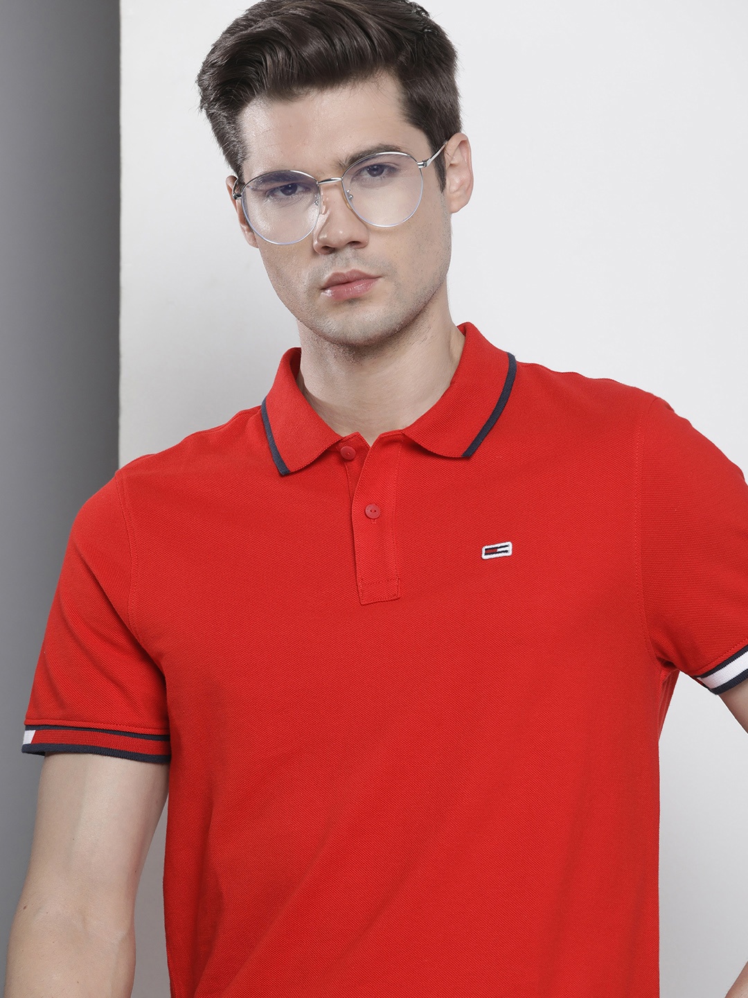 

Tommy Hilfiger Sustainable Polo Collar Pure Cotton T-shirt, Red
