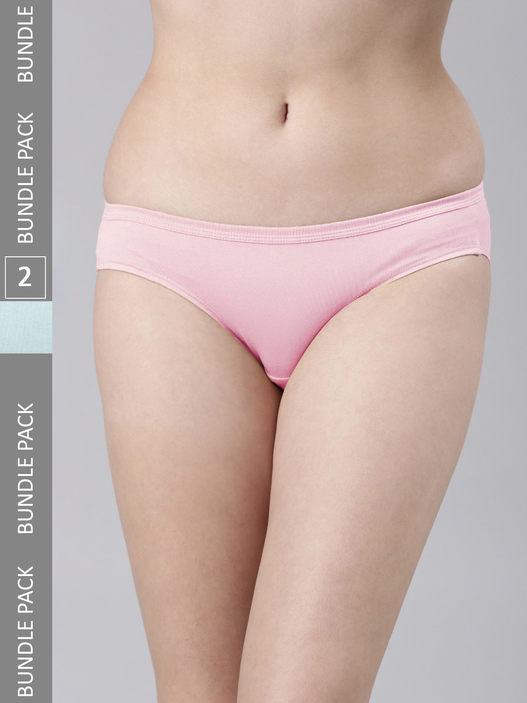 

FASO Women Pack Of 2 Organic Cotton Bikini Briefs, Blue