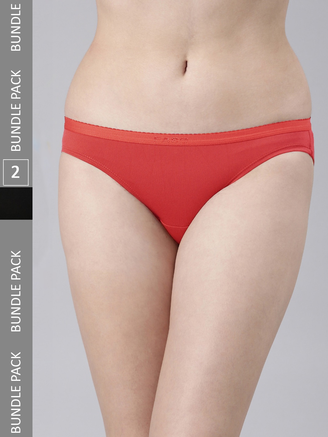 

FASO Women Pack Of 2 Organic Cotton Bikini Briefs, Black