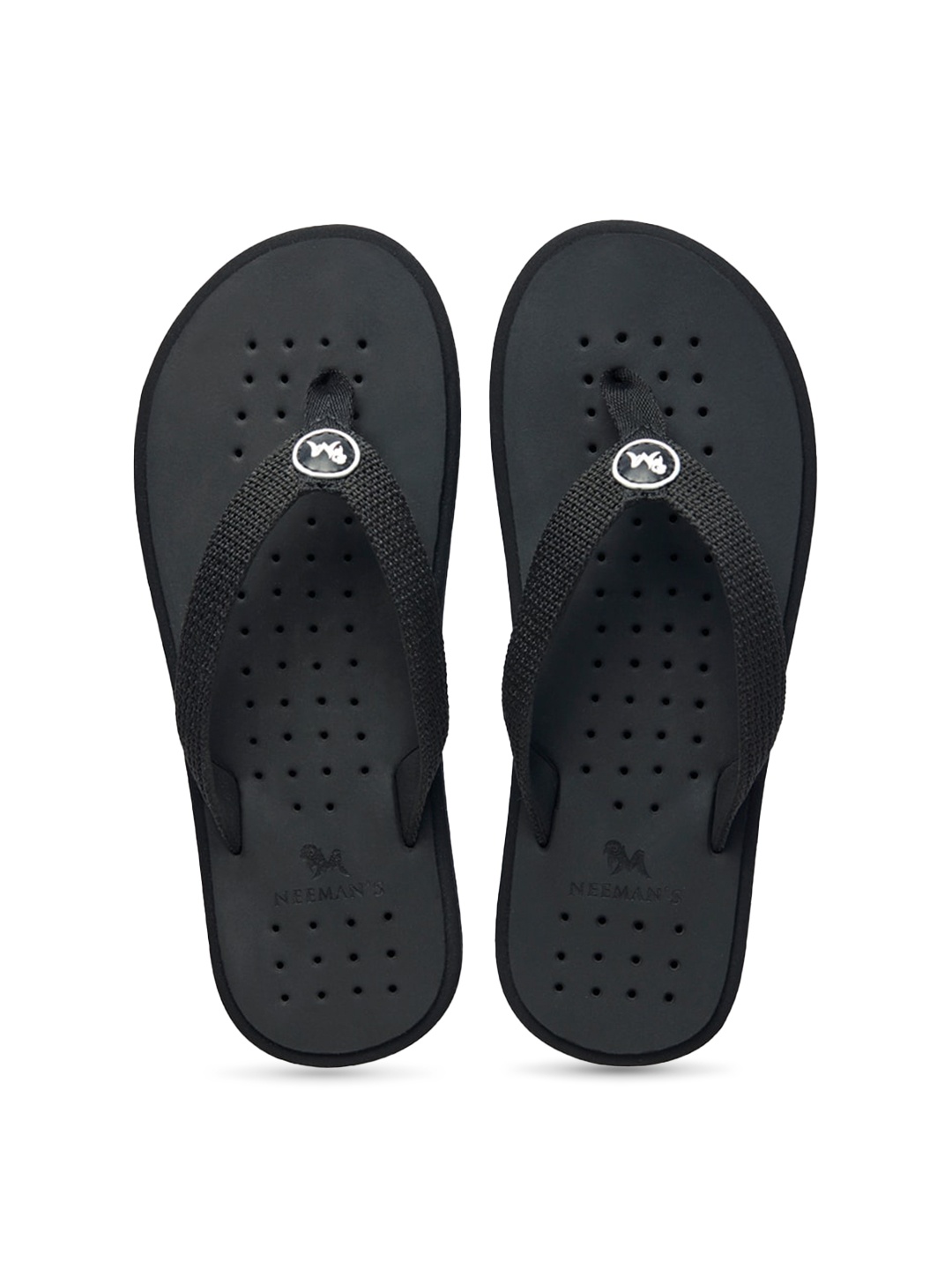 

NEEMANS Rubber Thong Flip-Flops, Black