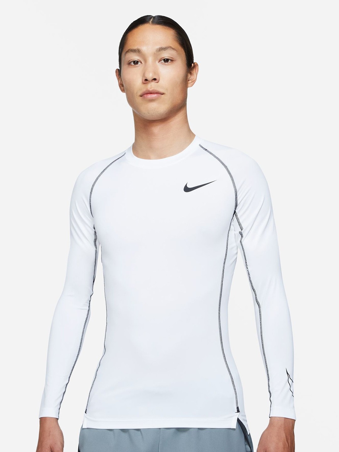 

Nike Pro Dri-FIT Men's Tight-Fit Long-Sleeve Top, White