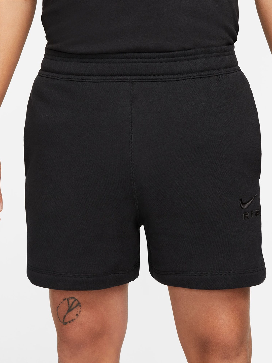 

Nike Men Mid-Rise Pure Cotton NSW NIKE AIR FT Regular Shorts, Black