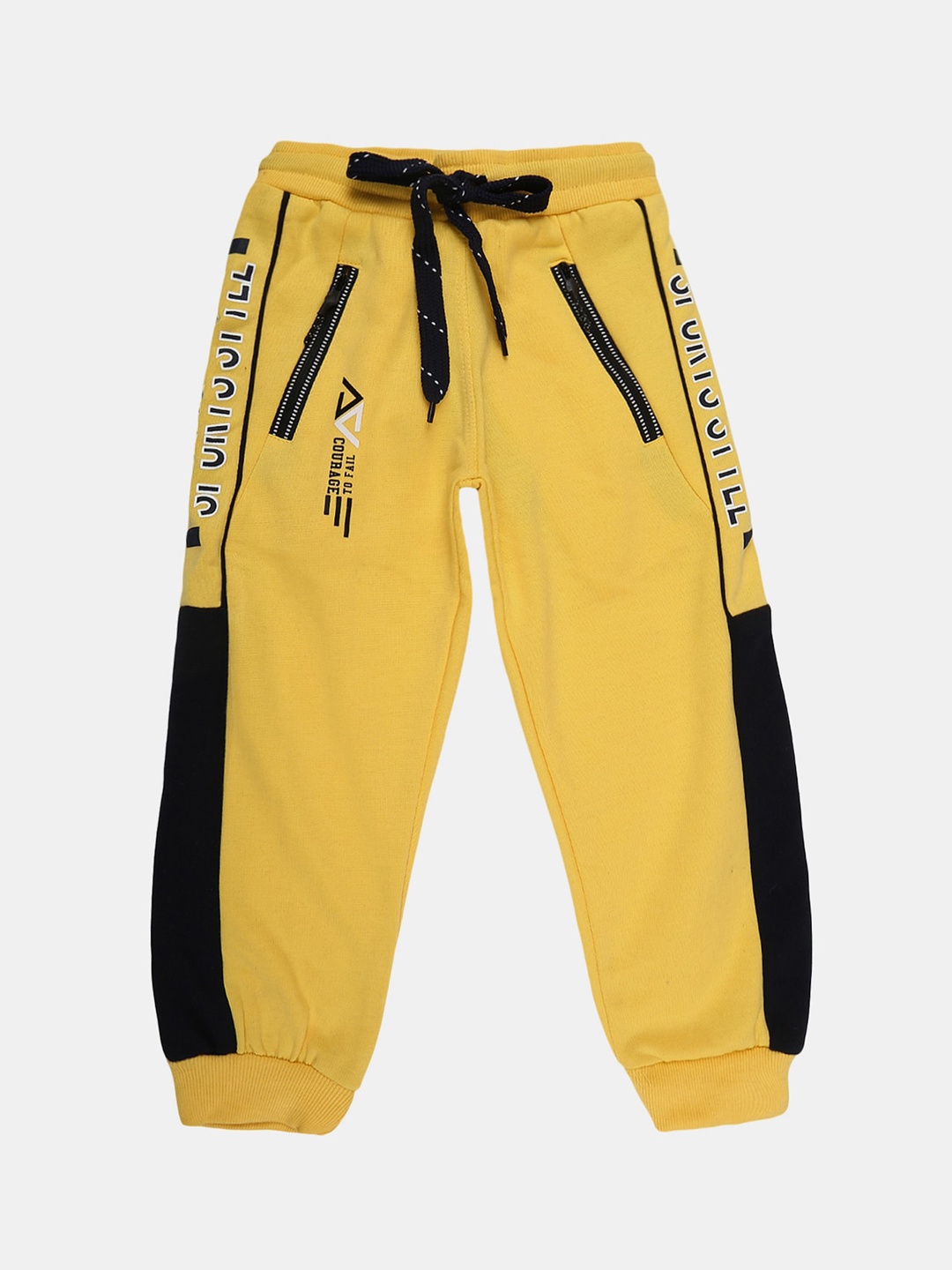 

V-Mart Boys Printed Joggers, Yellow