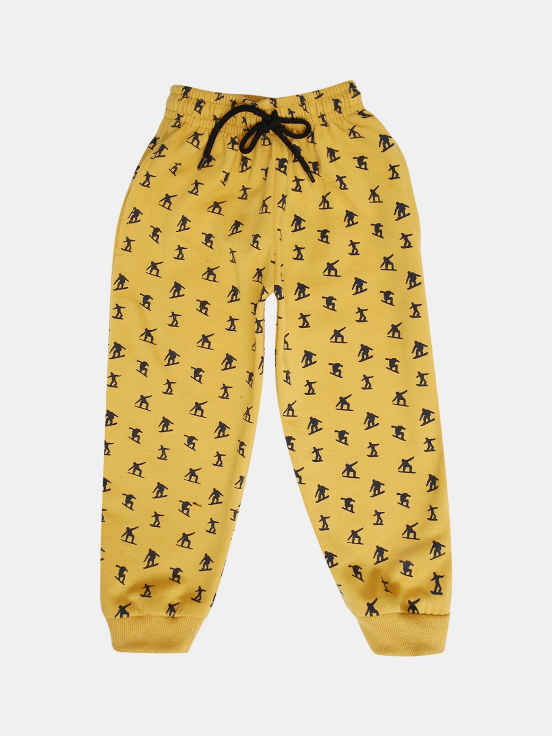 

V-Mart Boys Printed Fleece Joggers, Yellow