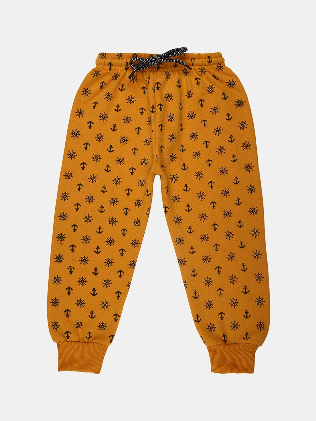 

V-Mart Boys Printed Fleece Joggers, Mustard