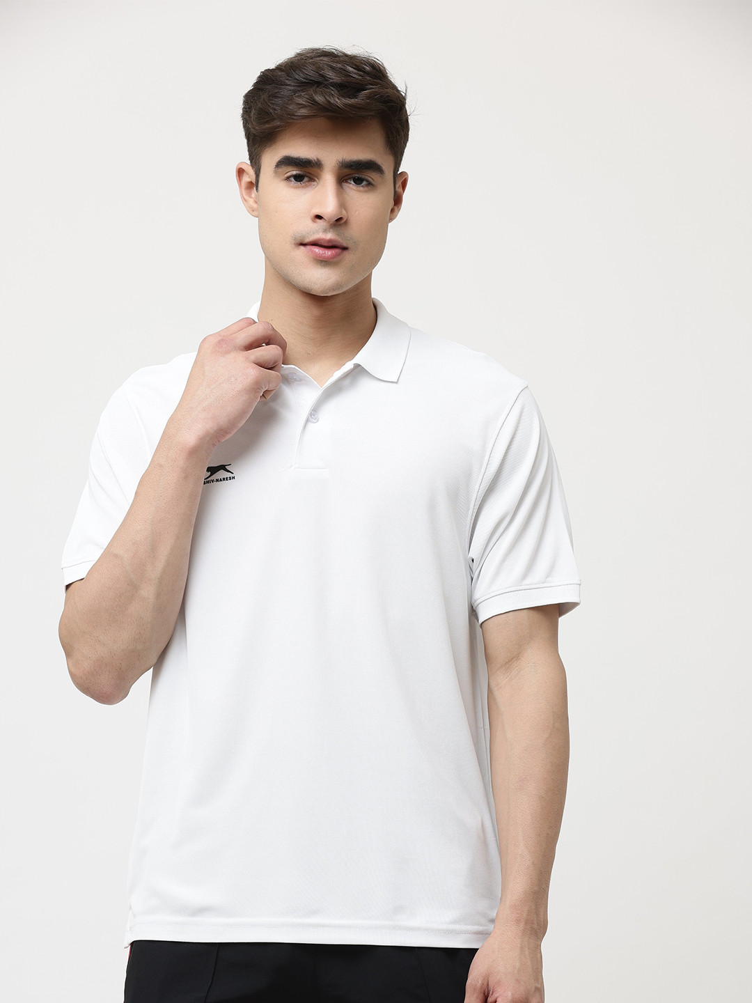 

Shiv Naresh Men Polo Collar Outdoor T-shirt, White